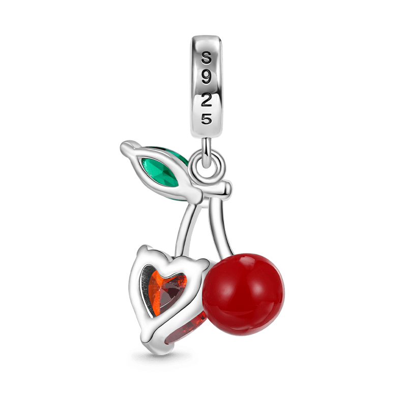 Gnoce Cherry Embraces Heart Gem Pendant Dangle Charm_2