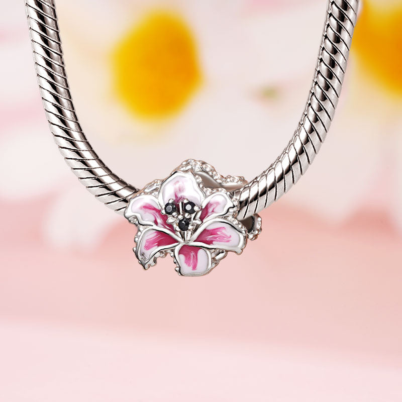Gnoce Pink Lily Flower Charm_3