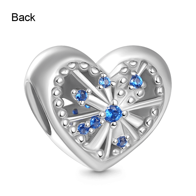 Gnoce Blue Fantasy Heart Fireworks Charm_2