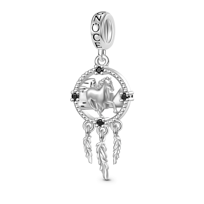 Gnoce Horse Dream Catcher Pendant Dangle Charm_1