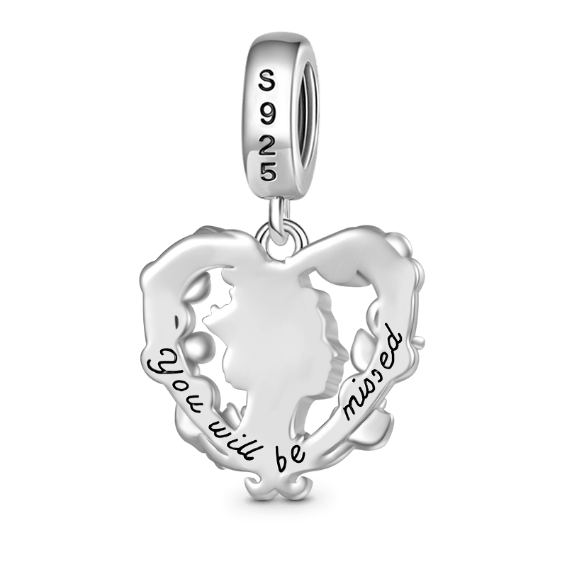 Gnoce Elegant Queen & Flower Pendant Dangle Charm_2