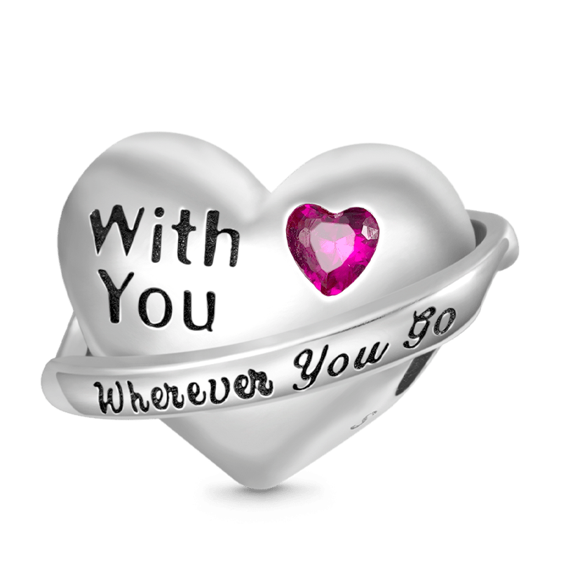 Gnoce "with you" Loving Planet Heart Charm_1