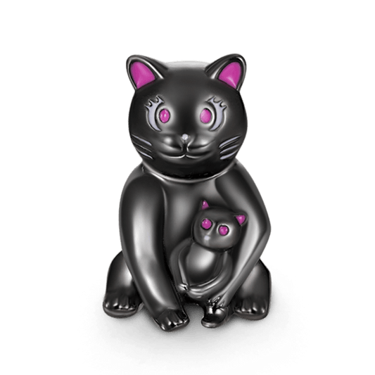 Gnoce Embrace Love Black Cat& Baby Charm_1