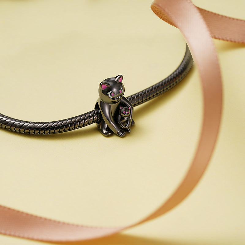 Gnoce Embrace Love Black Cat& Baby Charm_3
