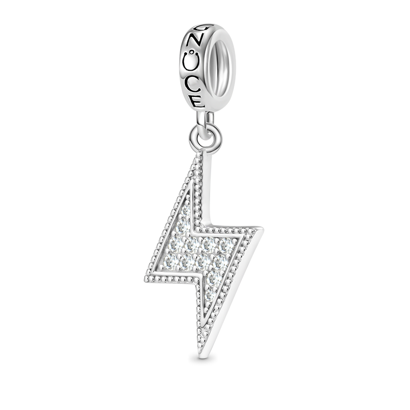 Gnoce Sparkling Lightning Bolt Pendant Dangle Charm_1