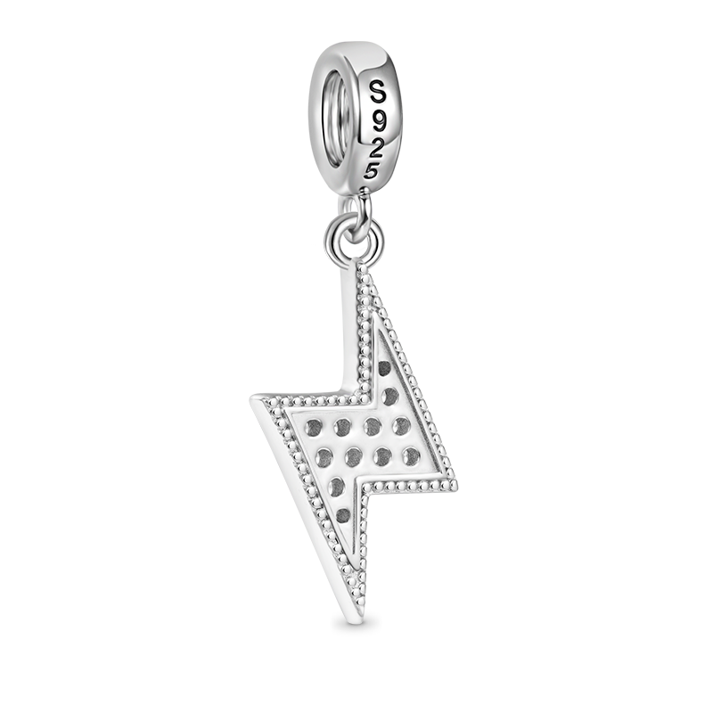 Gnoce Sparkling Lightning Bolt Pendant Dangle Charm_2
