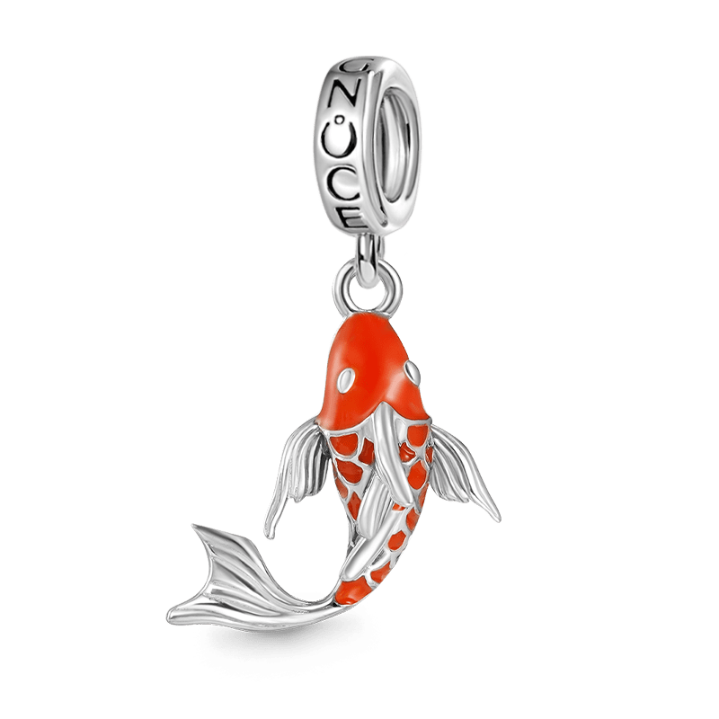 Gnoce Lucky Carp Fish Pendant Dangle Charm_1