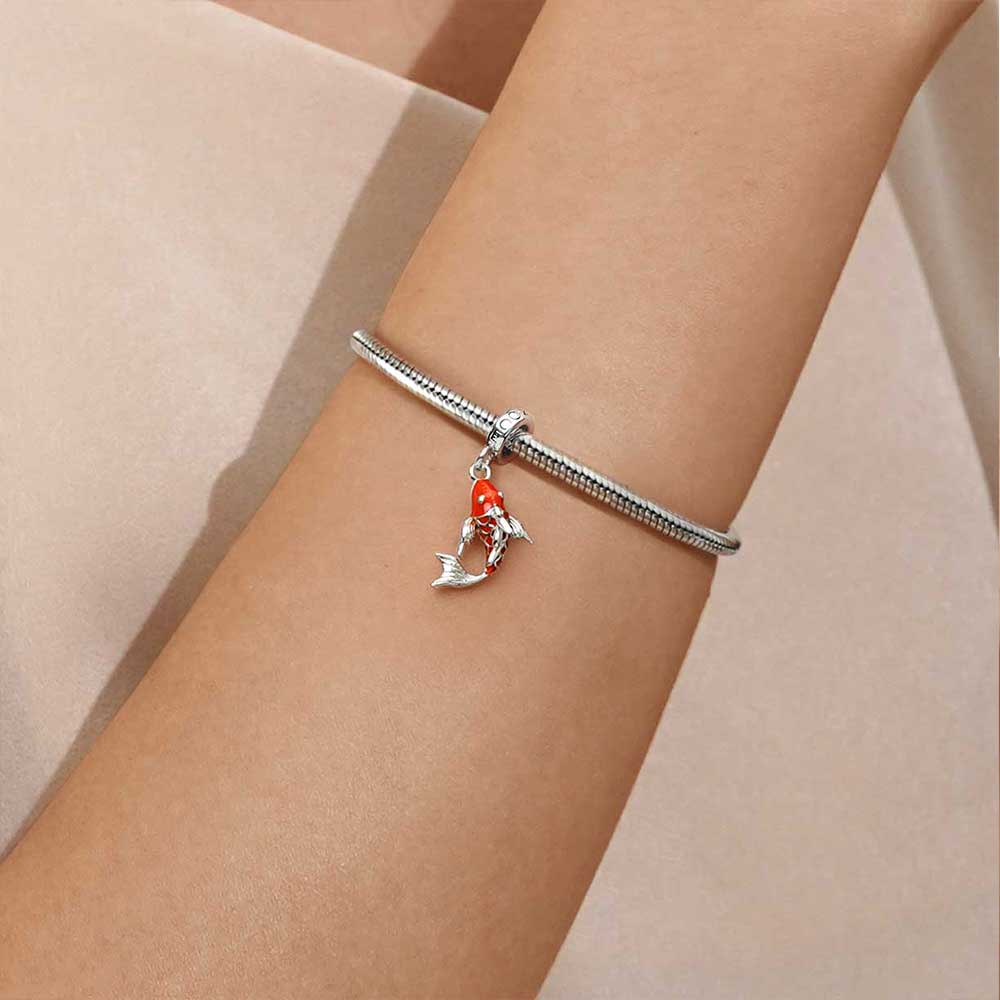 Gnoce Lucky Carp Fish Pendant Dangle Charm_4