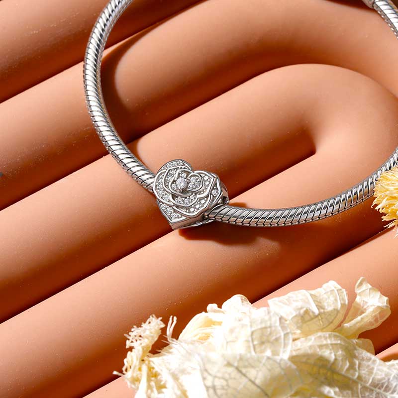 Gnoce Rose Flower Heart Gift Charm_3
