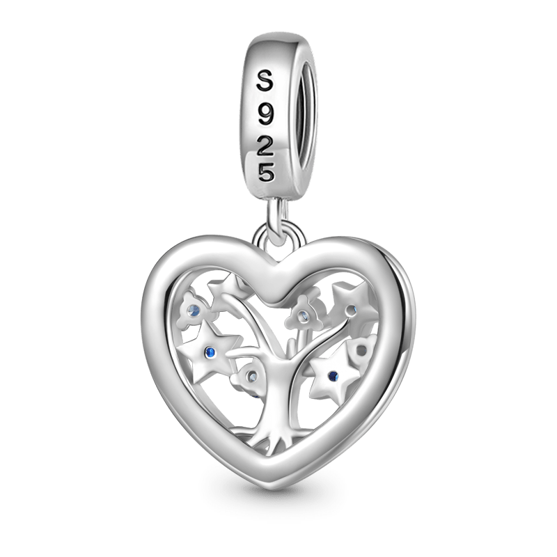 Gnoce Star Tree of Life Heart Pendant Dangle Charm_2