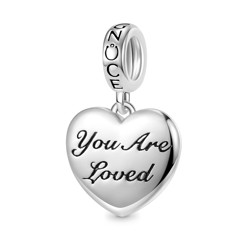 Gnoce "You Are Loved" Heart Pendant Dangle Charm_1