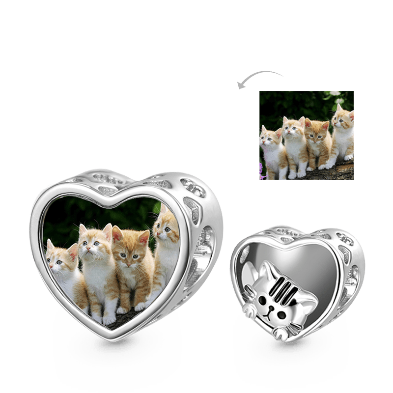 Gnoce Cute Pet Cat Personalized Photo Charm_1