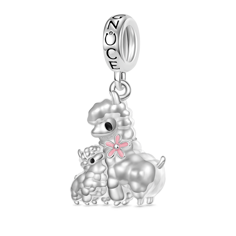 Gnoce Embrace Love Alpaca & Baby Pendant Dangle Charm_1