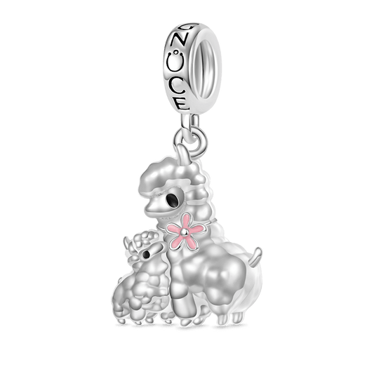 Gnoce Embrace Love Alpaca & Baby Pendant Dangle Charm_1