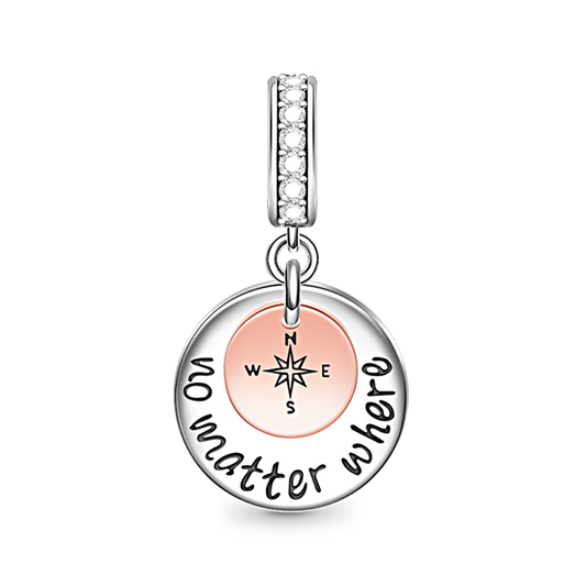 Gnoce "NO Matter Where You Are ,My Heart Is Always with You "Made of 925 Sterling  Silver,With Hand Stamped Words on  Pendant_1