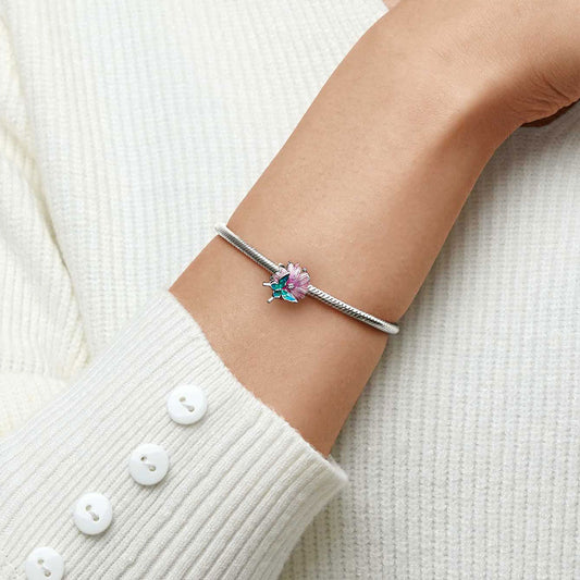 Gnoce Butterfly Loves Daisy Flower Charm_5