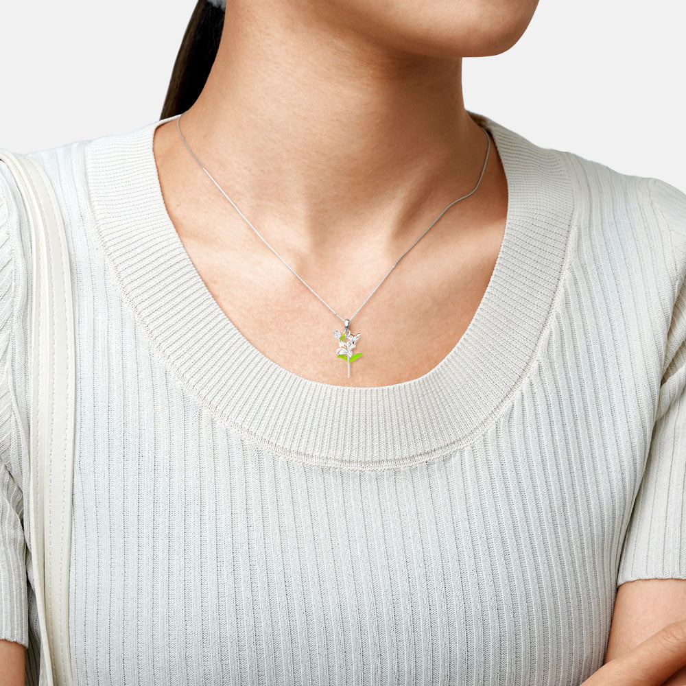 Gnoce Lily Flower Necklace_3