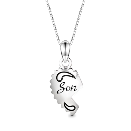Gnoce "Love You" Son Unique Whole Heart Necklace_1