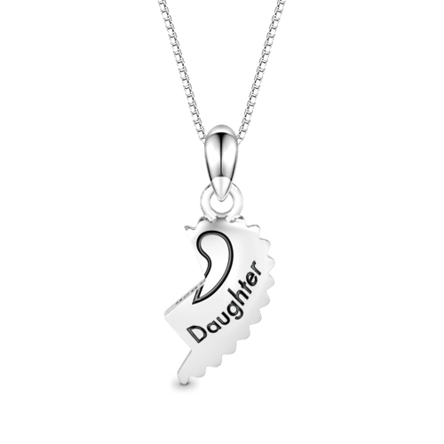 Gnoce "Strong Love" Daughter Heart Necklace_1