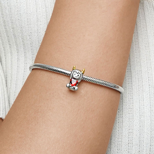 Gnoce Capricornus Constellation Embraces Heart Gem Charm_5