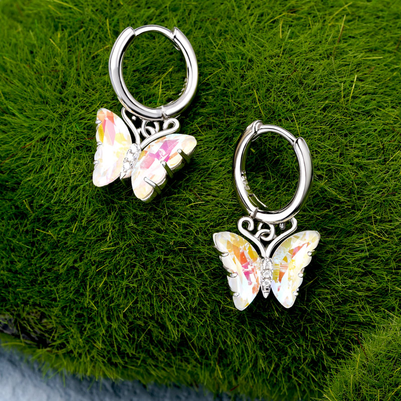 Gnoce Fantasy Butterfly Leverback Dangle Earrings_3