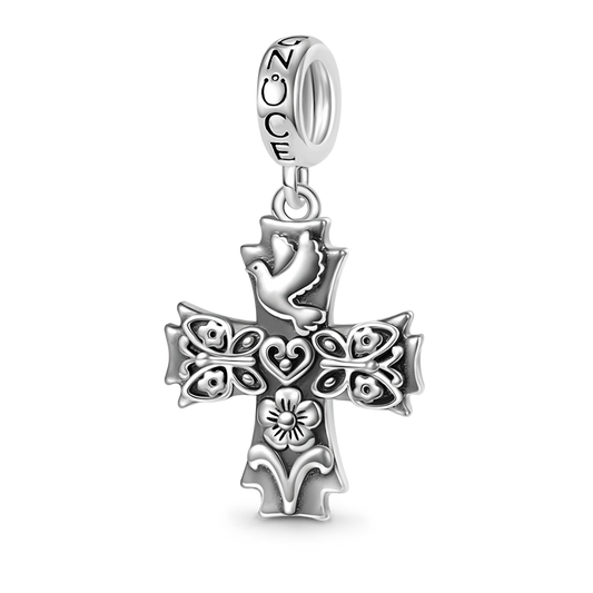 Gnoce Love Spring Cross Pendant Dangle Charm_1