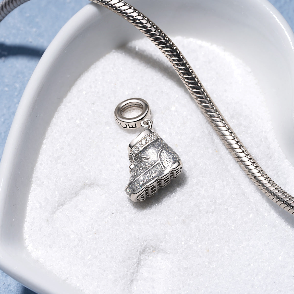 Gnoce Sparkling Snowshoes Pendant Dangle Charm_3