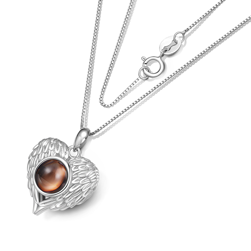 Gnoce Projection Heart Personalized Photo Necklace_2