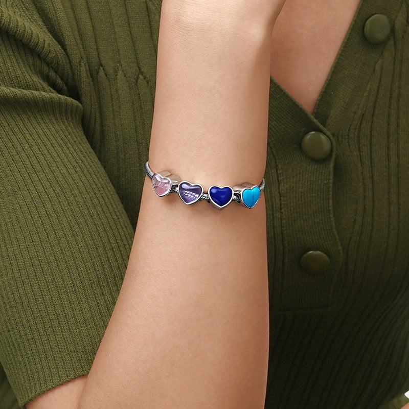 Gnoce Natural Stone Heart Charm_4