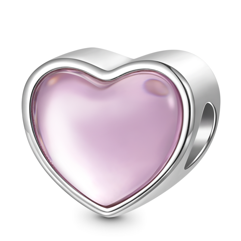 Gnoce Natural Stone Heart Charm_1