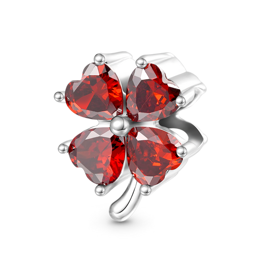 Gnoce Lucky Four-leaf Clover Birthstone Charm_1