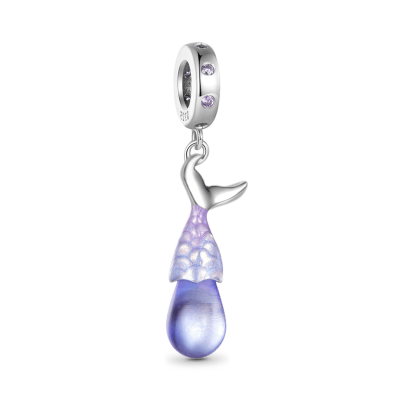 Gnoce Purple Mermaid Tear Pendant Dangle Charm_2
