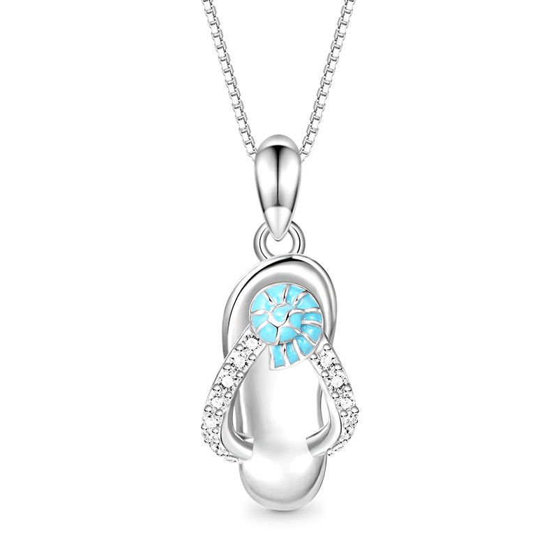 Gnoce Summer Flip-flops Shoes Necklace_1