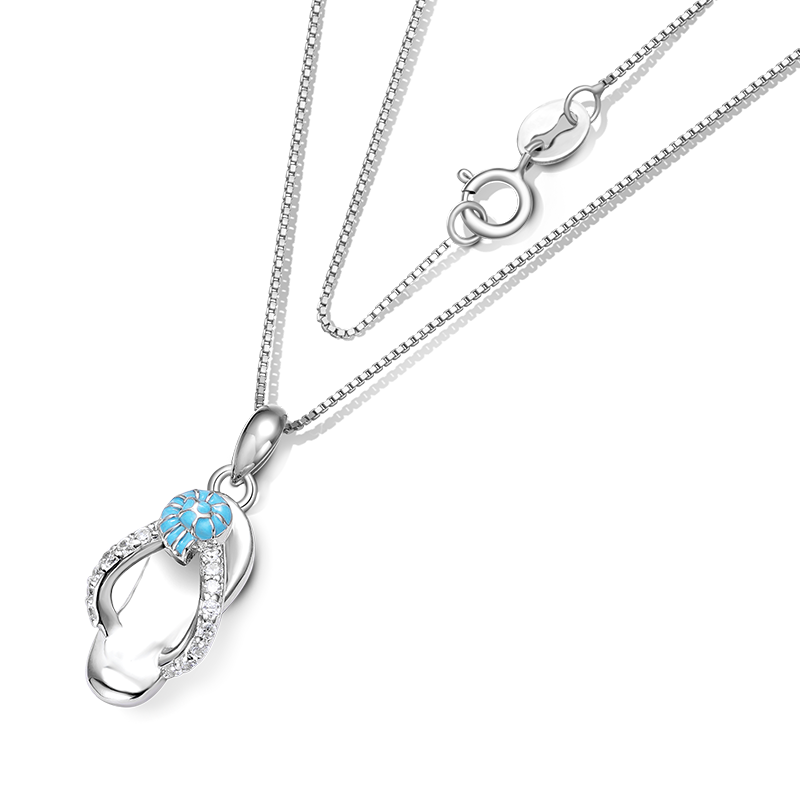 Gnoce Summer Flip-flops Shoes Necklace_2