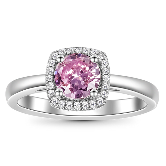 Gnoce Shimmering Pink Round-cut Promise Ring_1