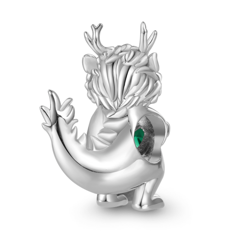 Gnoce Chinese Zodiac Dragon Embraces Heart Gem Charm_2