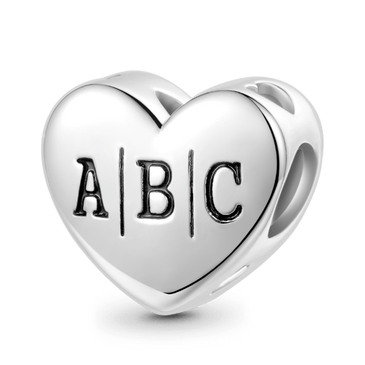 Gnoce Initial Letters Personalized Heart Charm_1