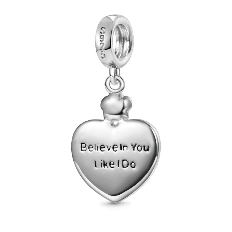 Gnoce Flower Bee Moonstone Heart Pendant Dangle Charm_2