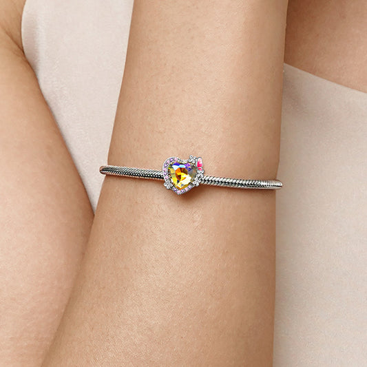 Gnoce Sparkling Hydrangea Heart Charm_5