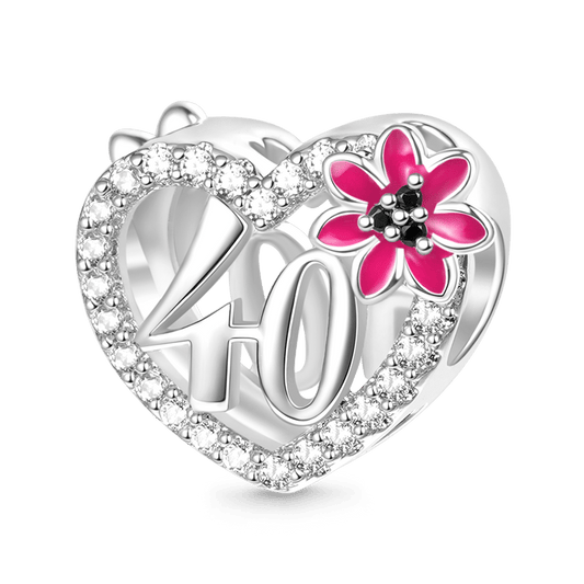Gnoce Celebration 40th Birthday Heart Charm_1