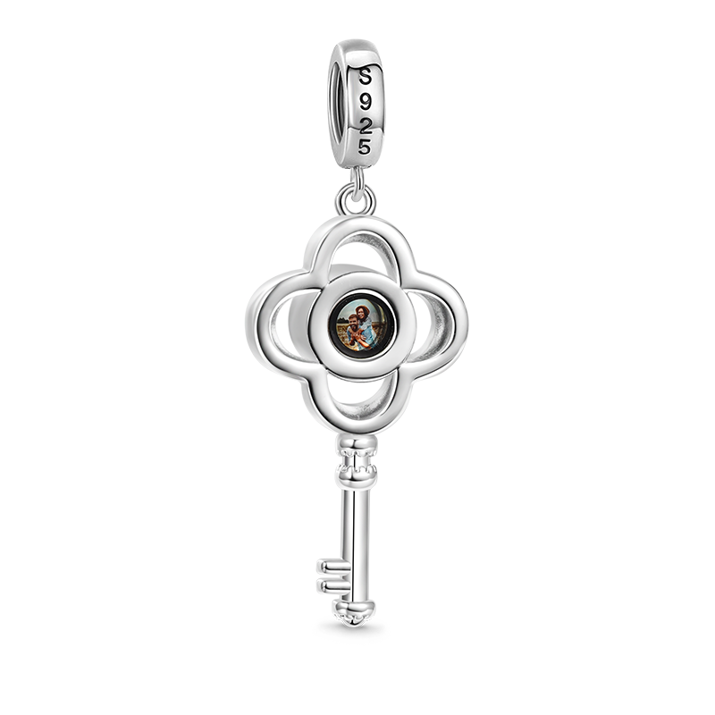 Gnoce Projection Key Personalized Photo Pendant Dangle Charm_2