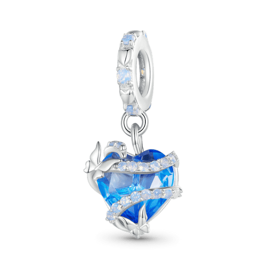 Gnoce Blue Magic Heart Pendant Dangle Charm_1