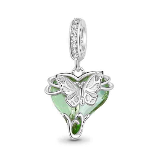 Gnoce Butterfly Love Heart Pendant Dangle Charm_1