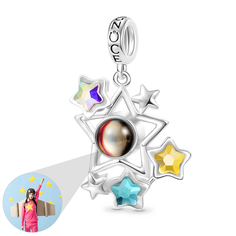 Gnoce Projection Stars Cluster Photo Pendant Dangle Charm_1