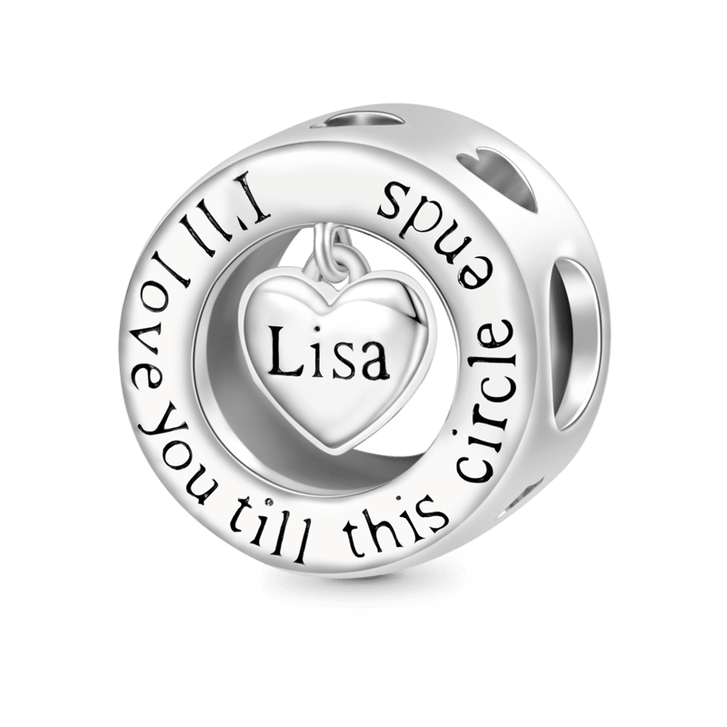 Gnoce "I'll Love you till this circle ends" Engravable Charm_1