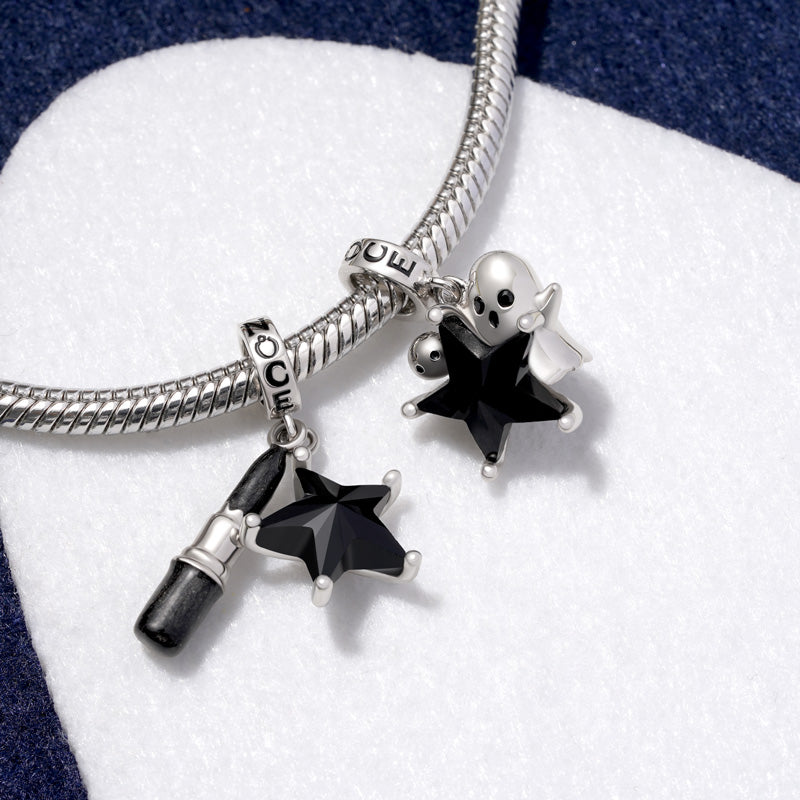 Gnoce Halloween Ghost Embraces Black Star Charm_3
