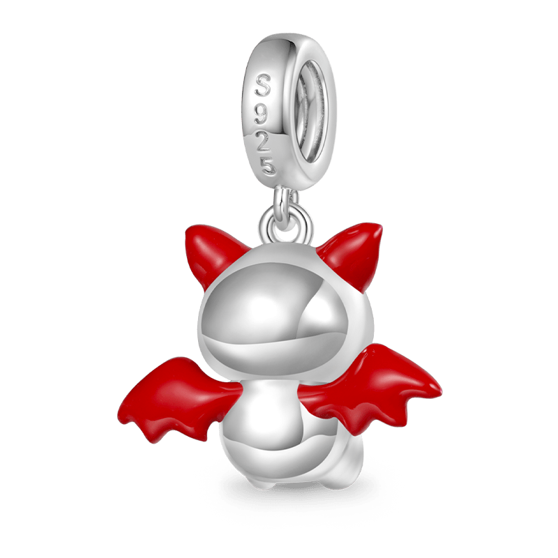 Gnoce Evil Bat Embraces Heart Pendant Dangle Charm_2