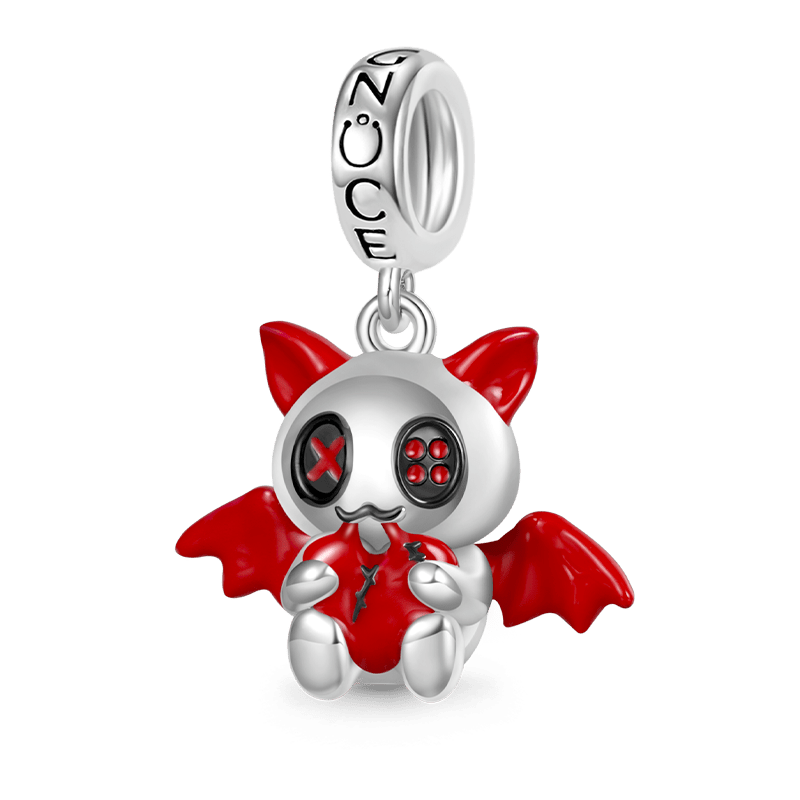 Gnoce Evil Bat Embraces Heart Pendant Dangle Charm_1