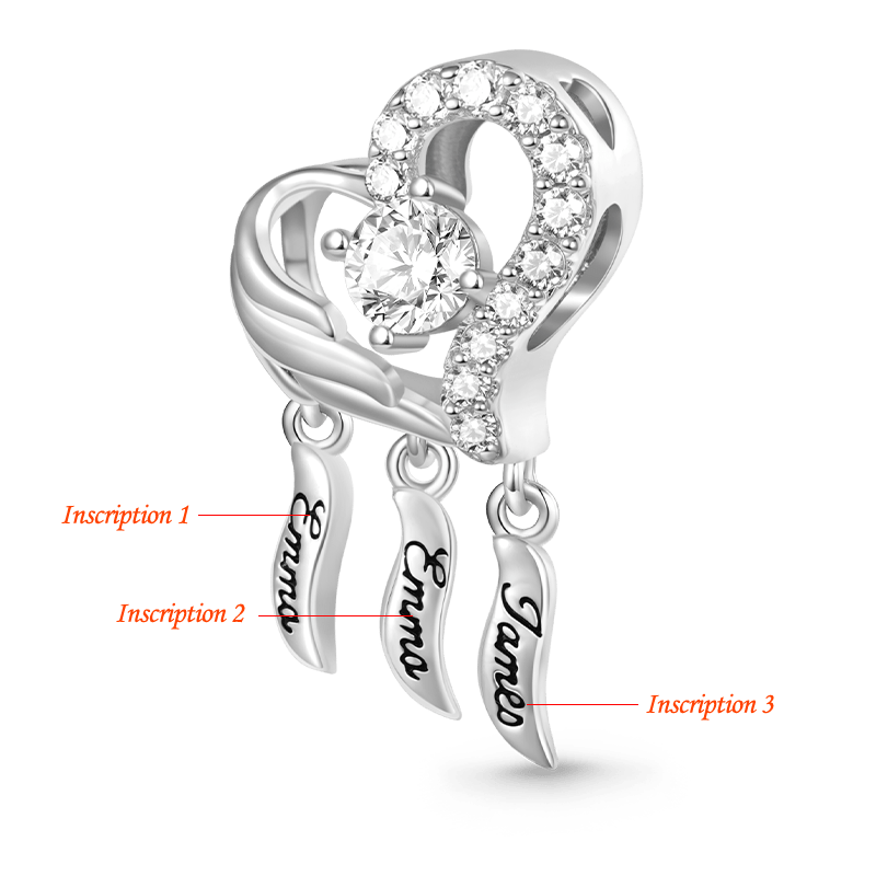Gnoce Heart Shape Dream Catcher Engravable Charm_2
