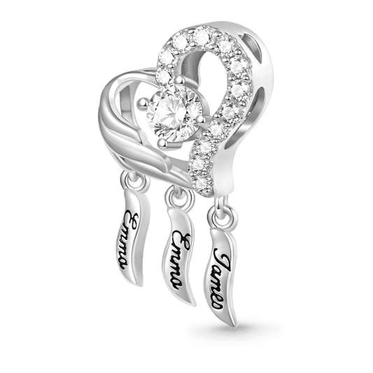 Gnoce Heart Shape Dream Catcher Engravable Charm_1